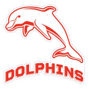 Dolphins NRL logo - silent auction sponsor